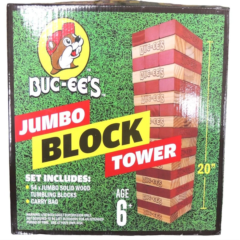 Buc-ee's Tower Block Game - Wood - Stacking - Stack - Game Blocks