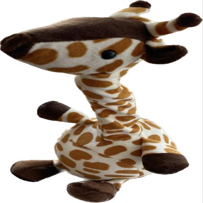 Besia Dancing Animal Mimicking Toy,Talking Repeat Singing Sunny Animal Toy 120 Pcs Songs for Baby 15S Record Your Sound Sing+Dancing+Recording+LED (Talking Cute Giraffe)