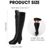 2 Pairs Doll Boots Shoes Wear Clothes Outfit Handmade Costumes Replacement for 1/6 Doll Fashionable Cowboy Wearing Fashion (Pink, Black) view 2