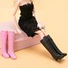 2 Pairs Doll Boots Shoes Wear Clothes Outfit Handmade Costumes Replacement for 1/6 Doll Fashionable Cowboy Wearing Fashion (Pink, Black) view 4