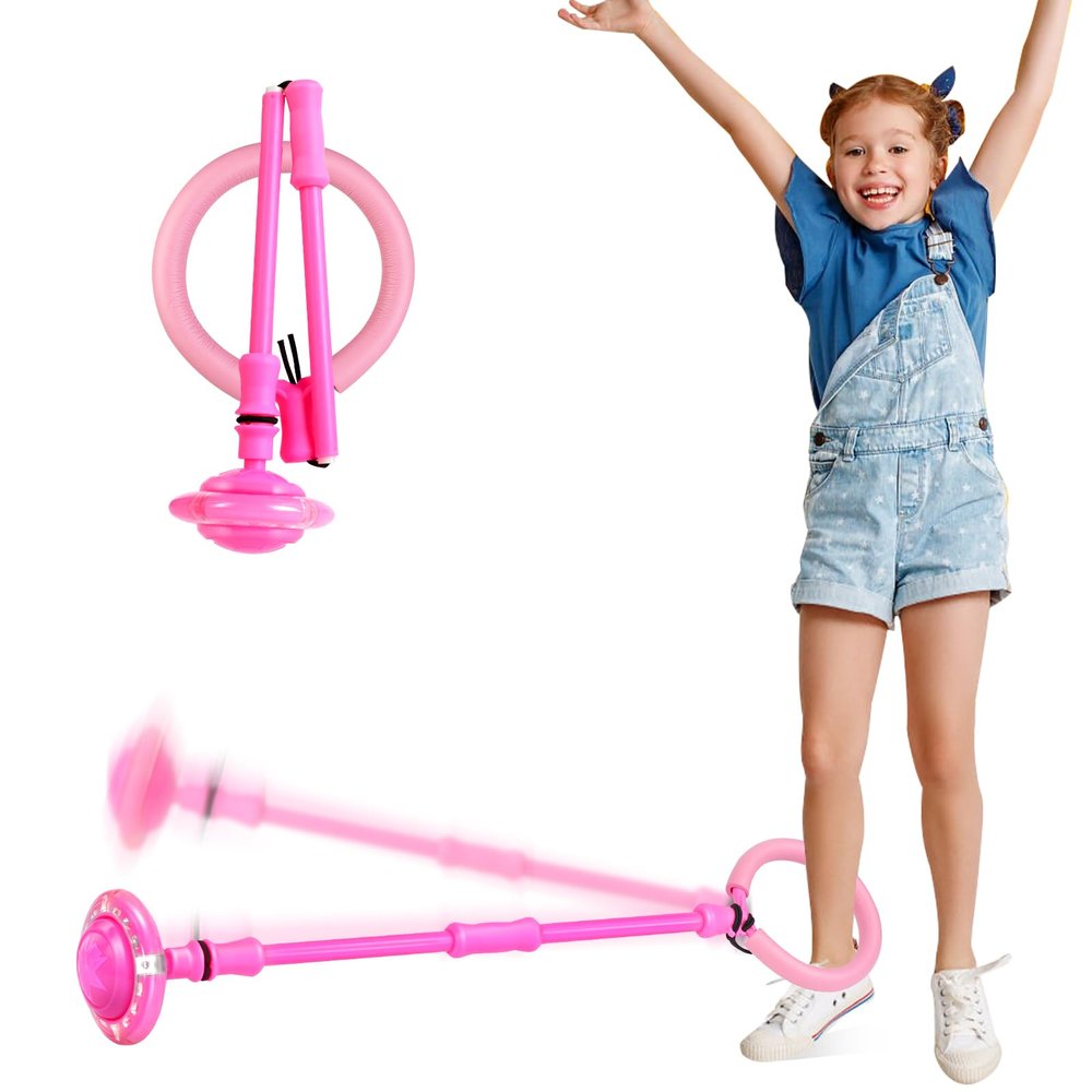 Astrell Skip Ball - Foldable Colorful Flash Wheel Indoor Outdoor Game Fitness Toys for Kids, Cool Kids Toys Christmas Birthday Gifts for Girls Boys Age 6 7 8 9 10+ Year Old