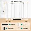 41 Inch Tall Baby Gate Auto Close Dog Gate Adjustable 29.92"-49.21" Wide Pressure Mounted Walk Through Swing Pet Gate for Doorways (White, 29.92"-49.21" Wide) view 2