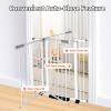 41 Inch Tall Baby Gate Auto Close Dog Gate Adjustable 29.92"-49.21" Wide Pressure Mounted Walk Through Swing Pet Gate for Doorways (White, 29.92"-49.21" Wide) view 3