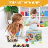 Wooden Activity Cube 9-in-1 Montessori Toys for 1+ Year Old Boys Girls Educational Learning Toys for Toddlers Age 1-2 One Year Old First Birthday Gift Bead Maze Magnetic Trains Track Shape Sorter view 4