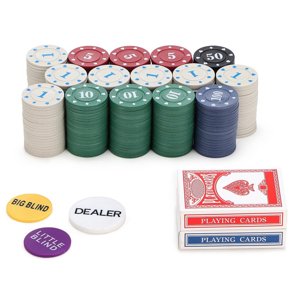 300pc Denomination Fake Plastic Poker Chips Set Counting Chips Mahiong Chips Bulk Playing Cards Chip Blackjack foldable Counters Numbers Mini Black Jack Lightweight Poker Chip for Travel Games 2 Decks