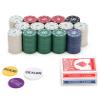 300pc Denomination Fake Plastic Poker Chips Set Counting Chips Mahiong Chips Bulk Playing Cards Chip Blackjack foldable Counters Numbers Mini Black Jack Lightweight Poker Chip for Travel Games 2 Decks view 1