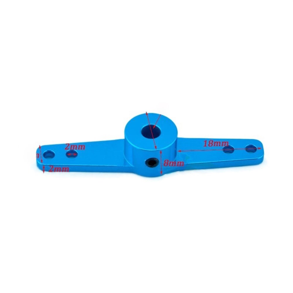 DingMotuo Rc Car/Boat Metal Steering Arm Aluminum Alloy Colorful Single/Dual Arm 3mm 4mm 5mm RC Model Boat Servo Roker Arms Rudder Parts (Size : 3mm Dual Blue)