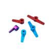 DingMotuo Rc Car/Boat Metal Steering Arm Aluminum Alloy Colorful Single/Dual Arm 3mm 4mm 5mm RC Model Boat Servo Roker Arms Rudder Parts (Size : 3mm Dual Blue) view 4