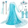 Spooktacular Creations Ice Princess Dress for Girls, Light Blue Snow Princess Costume, Sequin Dress with Tailing Cape for Kids Toddler Halloween, Birthday, Cosplay Party (Small, 5-7 yrs) view 1