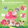 hahaland Baby Toys 6-12 Months - Montessori Toys for 6 Month Old Girl, My First Mushroom House with Stuffed Jungle Animals, Rattle, Crinkle Paper, Mirror, Sensory Toy Baby Girl Easter Gifts view 3