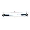 Nylon Rod End Assembly Push Rod Kit Include M2 Plastic Rod End and Push Pull Rod for Rc Model Car Boat Airplane (Size : 008 Link 65mm) view 2
