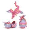 Flavery 3D Printed Flying Dragon Egg - Winged Dragon in Diamond Easter Eggs, Flexible Crystal Animal Inside, Mystery 3D Gift, Desk Decoration, Fidget Toy (Candy Color Rainbow) view 2