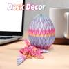 Flavery 3D Printed Flying Dragon Egg - Winged Dragon in Diamond Easter Eggs, Flexible Crystal Animal Inside, Mystery 3D Gift, Desk Decoration, Fidget Toy (Candy Color Rainbow) view 4