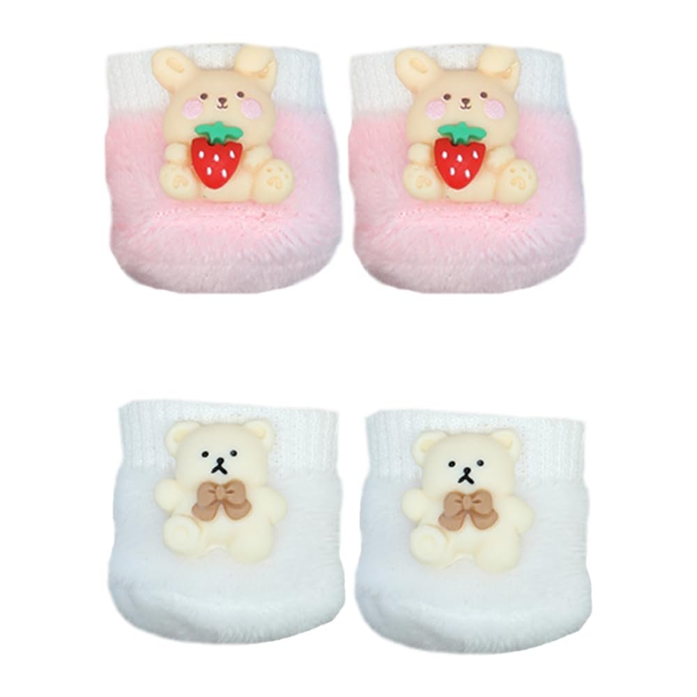 niannyyhouse 20cm Plush Doll Animal Pattern Shoes 8in Doll Accessories Dressup (a1)