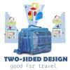 Carrying Case Compatible with Little Tikes Story Dream Machine Books Starter Set,Portable Storage Bag with Handle and Shoulder Strap for Storytime,Little Golden Book,Little Puppy Character (Blue) view 3