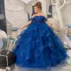 ZPVP Princess Flower Girl Dress for Wedding Long Tulle Girls Pageant Dress Puffy Ruffles Beaded Appliques Party Costumes Pink US13 view 2