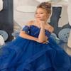 ZPVP Princess Flower Girl Dress for Wedding Long Tulle Girls Pageant Dress Puffy Ruffles Beaded Appliques Party Costumes Pink US13 view 4