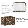 AMmao Rectangular Storage Basket Red Green Yellow Pepper Pattern Foldable Fabric Storage Bin with Handles Toys Book Clothes Bin for Closet Shelf Nursery Office Laundry Bedroom Decor 2 Pack view 2