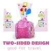 Carrying Case Compatible with Little Tikes Story Dream Machine Books Starter Set,Portable Storage Bag with Handle and Shoulder Strap for Storytime,Little Golden Book,Little Puppy Character (Pink) view 3