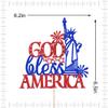 Crseniny God Bless America Cake Topper,July 4th USA Independence Day view 2