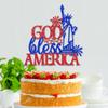 Crseniny God Bless America Cake Topper,July 4th USA Independence Day view 3