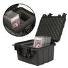Storage Box for Collectible Cards, Tools, Screws, Craft Supplies DIY Adjustable Organizer Box with Removable Dividers & Protective Foam, Lightweight Stackable Storage Container Black Buckle view 4