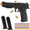 DaoDaoZhu Soft Bullet Toy Gun Pistol with Shell Ejecting for Indoor/Outdoor Shooting Games, Halloween Costume Fake Prop Gun Model, Educational Play Toy Guns, Christmas/Birthday Gifts (Black) view 1
