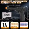 DaoDaoZhu Soft Bullet Toy Gun Pistol with Shell Ejecting for Indoor/Outdoor Shooting Games, Halloween Costume Fake Prop Gun Model, Educational Play Toy Guns, Christmas/Birthday Gifts (Black) view 4