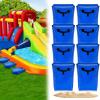 6 Pcs Sturdy Outdoor Toy Sandbags with Handle, 50lb Capacity, 6-Pack - Safely Secure Inflatable Bounce Houses, Water Slides, and TentsBlue view 1