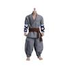 1/12 Scale Male Clothes,Martial Monk Combat Suit Men's Coat Pant Belt Clothing for 6inch Male Soldier Action Figure (Gray) view 1