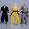 1/12 Scale Male Clothes,Martial Monk Combat Suit Men's Coat Pant Belt Clothing for 6inch Male Soldier Action Figure (Yellow) view 3