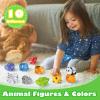 20PCS Animal Number Matching Learning Toys for Toddlers 2-4, 10 Different Animal Figures, Montessori Educational Toys Gifts for Boy Girl, Preschool Learning Activities, Double Sided Matching Game view 2
