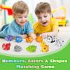 20PCS Animal Number Matching Learning Toys for Toddlers 2-4, 10 Different Animal Figures, Montessori Educational Toys Gifts for Boy Girl, Preschool Learning Activities, Double Sided Matching Game view 3