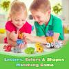 52PCS Animal Alphabet Learning Toys for Toddlers 2-4, 10 Different Animal Figures, Montessori Educational Toys Gifts for Boy Girl, Preschool Learning Activities, Double Sided ABC Matching Game  view 3