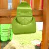 Luwecf Toy Mailbox Learning Development Toy Educational Toy Wooden House Play Backyard Montessori Preschool Toy for 4 Years and up, Green view 2