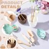 Tiangrid 14pcs Sensory Bin Tool Sensory Tools for Boys and Girls Fine Motor Skill Toys Wooden Tong Spoons Bowls Plate Hammer Magnifying Glass and Rolling Pin for Transfer Work and Fine Motor Learning view 3