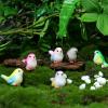 16 Pcs Miniature Bird Figurines - Mini Resin Birds Decorative for Dollhouse, Crafts & Garden view 3