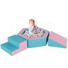 TOLEAD Foam Climbing Blocks for Girls Toddlers,Pink Soft Play Set Ball Pit,Climb & Crawl Foam Playset for Kids, Toddler Climber Indoor with Pad,Easy to Clean view 1