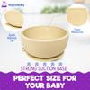 HippoBaby 6 Piece Baby Bowls With Suction and Lids | Toddler Bowl Set with 1 Bowl, 1 Bib, 2 Baby Spoons, 1 Large Spoon, 1 Large Fork, Baby Feeding Essentials (1, Mint) view 3