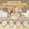 HippoBaby 6 Piece Baby Bowls With Suction and Lids | Toddler Bowl Set with 1 Bowl, 1 Bib, 2 Baby Spoons, 1 Large Spoon, 1 Large Fork, Baby Feeding Essentials (1, Mint) view 4