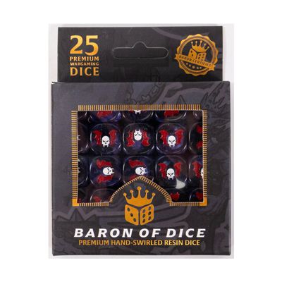 Baron of Dice Lords of The Night Resin Dice - Set of 25 (Round)