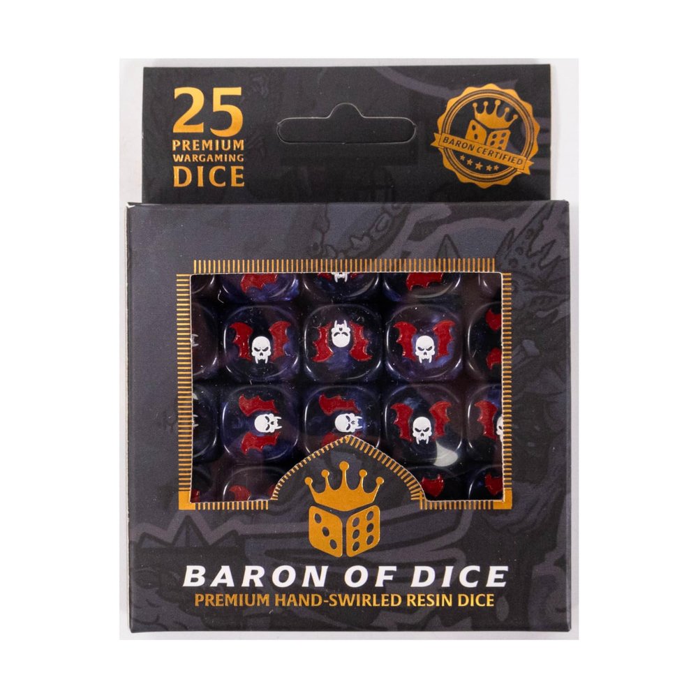 Baron of Dice Lords of The Night Resin Dice - Set of 25 (Round)