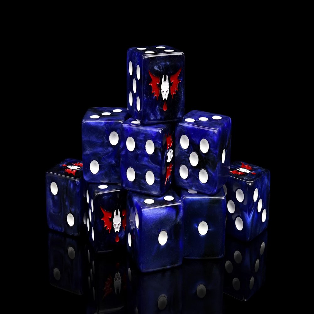 Baron of Dice Lords of The Night Resin Dice - Set of 25 (Square)