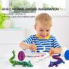 3D Printed Dragon Egg with Dragon Inside,12 Inch 3D Printed Dragon Egg Fidget ToyHome Office Decor Executive Desk Toys for Autism/ADHD (Laser Yellow Green) view 3