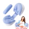 ToysCentral Basics 1 Pc Side Sleeper Pregnancy Pillow- Belly Support Pillow, Pregnancy Support Pillow | Pregnancy Maternity Pillow with Reduces Pressure, Maternity Belly Support Pillow for Pregnant Women, Blue view 1