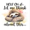 Funny Sloth Fabric Panel for Quilting, Crafting, Sewing, Quilt Block, Craft Fabric FQ749615 (8x8 inches) view 1