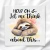 Funny Sloth Fabric Panel for Quilting, Crafting, Sewing, Quilt Block, Craft Fabric FQ749615 (8x8 inches) view 2