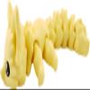 Cute Fox Desk Buddy, Articulated 3D Printed Fidget, 7.5 Inches, Authorized Seller (Pastel Yellow) view 3