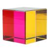 Color Cube Lightweight Glass 6 Sides Light Refractive Optical Cube Prism for Desktop (50mm) view 1
