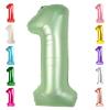Number Balloons 1, 40 Inch One Balloons for 1st Birthday Girl Boy 1 11 21 Party Decorations Baby Shower Photo Shoot, Olive Green 1 Balloon view 1